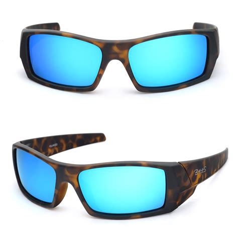 Bnus Corning Natural Glass Lenses Blue Mirrored Polarized Sunglasses
