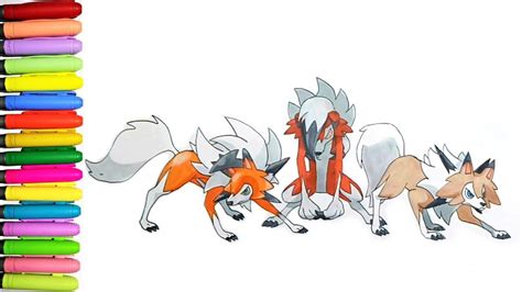 pokemon coloring pages lycanroc bubakidscom