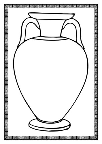 greek vase template  bubbleresources teaching resources tes