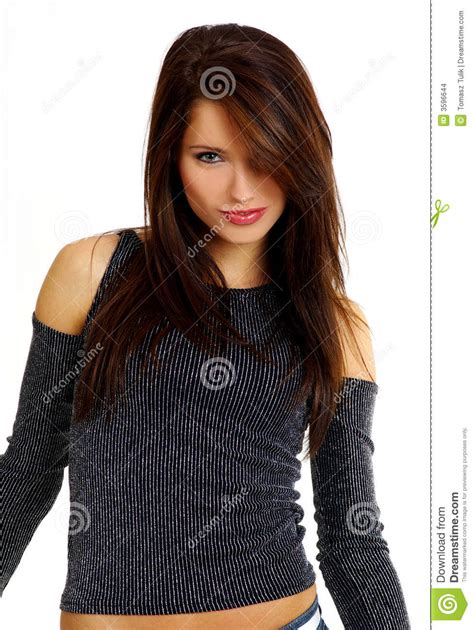 fille sexy chaude d ajustement dans des jeans photo stock