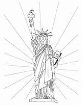 Statue Liberty Coloring Pages York Building Kids Drawing Torch Printable Empire State Sheet City Skyline Print States Template Getcolorings Clipart sketch template