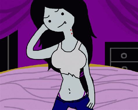 rule 34 adventure time animated bed bite mark black hair blush bouncing breasts breasts fangs
