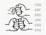 Fist Bump sketch template