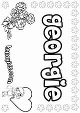 Georgie Pages Porgie Name Coloring Girl Template sketch template