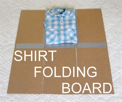 shirt folding board  cardboard  duct tape  steps  pictures