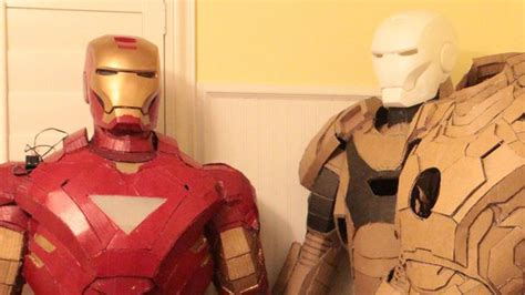 cosplay cardboard iron man suits  stark lesson  awesomeness