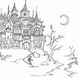Castelo Assombrado Desenho Bruxa Tudodesenhos sketch template