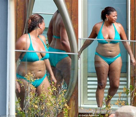big bold and beautiful queen latifah puts her bikini body on display
