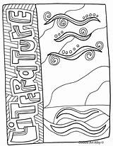 Binder Doodle Title Subjects Couvertures Literature Classroomdoodles Colorier Classrooms Coloriage Organisation Classeurs Worksheets sketch template