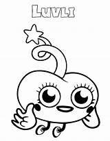 Moshi Coloring Monster Pages Luvli Lovely sketch template