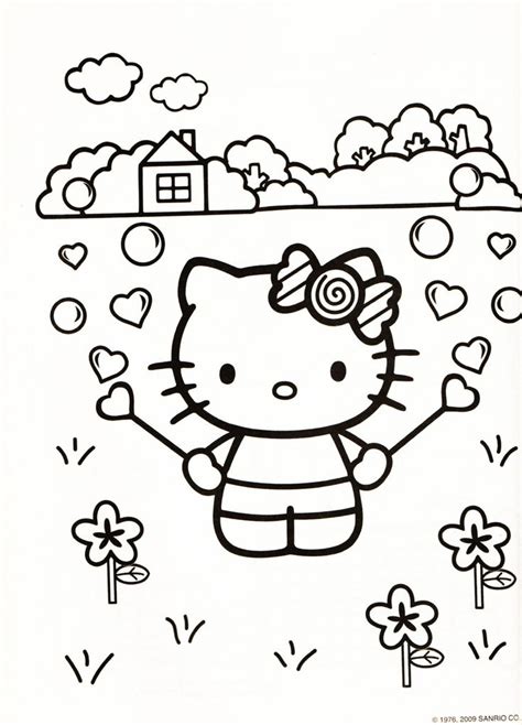 kitty  sleeping coloring pages png  file