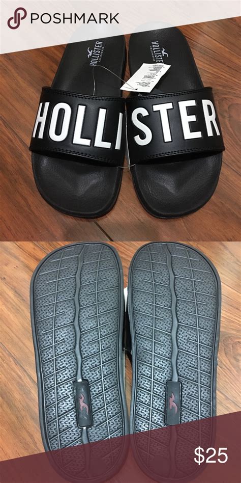 brand    big   narrow foot hollister shoes slippers