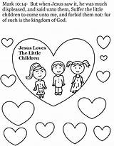 Coloring Jesus Children Loves Pages Little Sunday School God Preschool Kids Bible Lesson Lessons Print Crafts Sheets Another Color Colouring sketch template