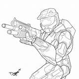 Halo Coloring Pages Chief Master Getcolorings Color sketch template