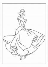 Coloring Pages Cinderella Disney Princess Printable Color Kids Baby Print Gown Ball Clipart Cinderela Book Sheet Getdrawings Shoes Library Bestcoloringpagesforkids sketch template