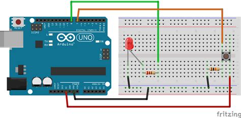 arduino turn led     button  robotics