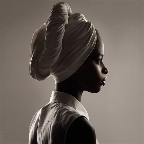 beautiful black woman   turban  stocksy contributor lumina