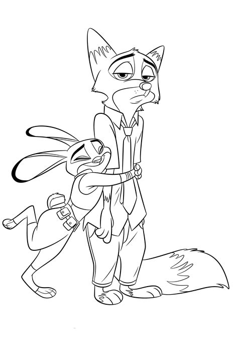 zootopia coloring pages    print