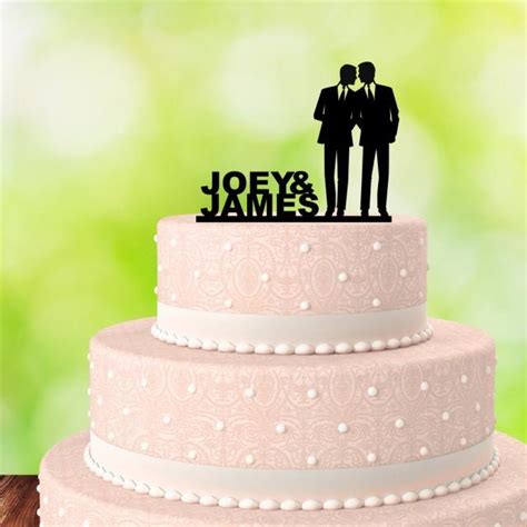gay cake topper his and his gay wedding cake topper