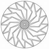 Mandala Coloring Pages Easy Simple Sun Kids Abstract Adults Adult Wheel Color Printable Spiral Colouring Template Olds Year Print Getcolorings sketch template