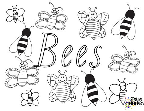 printable bee coloring pages