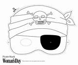 Masks Halloween Printable Pirate Kids Mask Print Color Pirates Birthday Homemade Crafts Coloring Face Parties Great Printables Costumes Craft Pages sketch template
