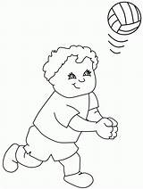 Volleyball Coloring Pages Printable Kids Gif Bestcoloringpagesforkids sketch template