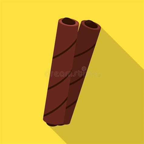 wafer roll vector iconflat vector icon isolated  white background wafer roll stock vector