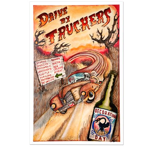 drive  truckers  decoration day  poster reprint shop  drive  truckers official