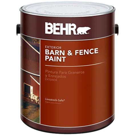 behr  gal red exterior barn  fence paint   home depot