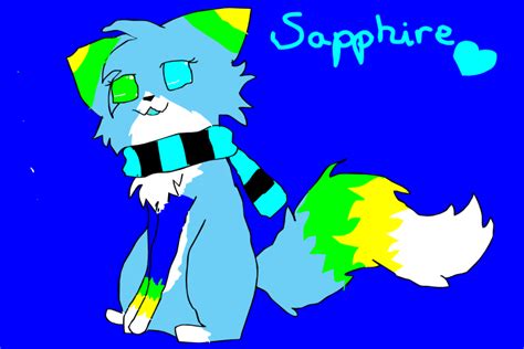 sapphire fan art  dawnfeather cat  deviantart