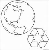 Earth Planet Recycling Pages Coloring Color Coloringpagesonly sketch template