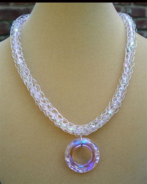 bejeweled  jana pretty pink sparkly necklace