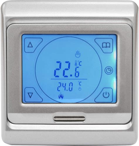 adept touchscreen digital thermostat  silver  underfloor heating suitable