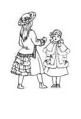 Victorian Girls Dress Children Fashion Bustle Coloring sketch template