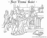 Catholic Becket Thomas Saints Feast Playground sketch template