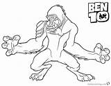 Wildmutt Ben Coloring Pages Clipart Printable Kids sketch template