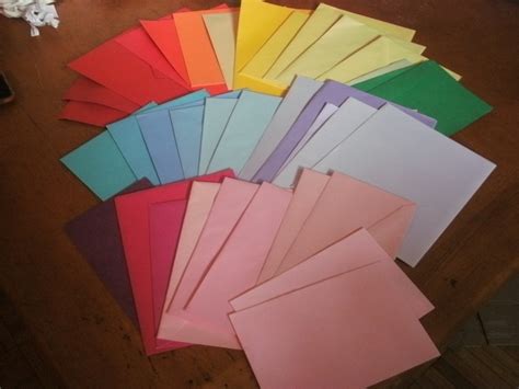assorted solid color envelopes  colors  rainbow etsy