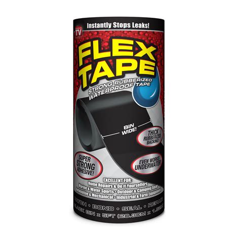 flex tape strong rubberized waterproof tape sealant  inches   feet black brickseek