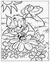 Coloring Cartoon Pages Network Tom Jerry Bee Garden Color Printable Characters Watching Flower Cartoons Colouring Sheet Print Clarence Popular Colorings sketch template