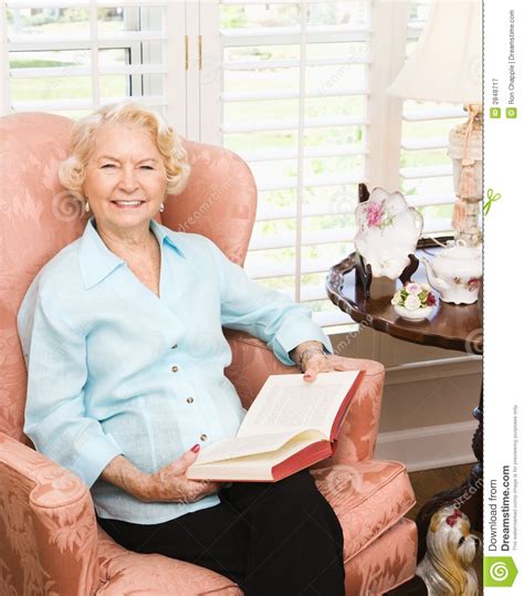 Mature Woman Reading Stock Image Image Of Color Plus