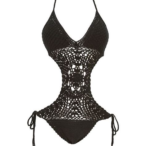 Falling Into Place Crochet Monokini £85 Liked On Polyvore Featuring