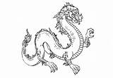 Coloring Dragon Chinese Pages Claws Sharp Netart sketch template