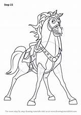 Tangled Maximus Draw Drawing Step Disney Horse Tutorials Cartoon Series Drawingtutorials101 Characters Finer Finishing Necessary Touch Complete Details Movies Lessons sketch template