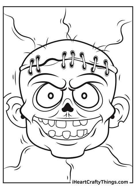 printable zombie coloring pages updated
