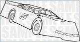 Late Model Dirt Drawing Car Race Drawings Coloring Paintingvalley Pages sketch template