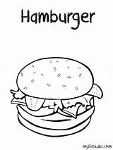Hamburger Coloring Malvorlagen sketch template