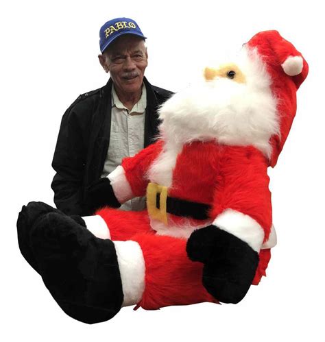 Big Plush Giant Stuffed Sitting Santa Claus 4 Feet Tall Soft Large