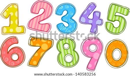 illustration  colorful numbers  shutterstock