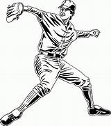 Coloring Baseball Pages Pitcher Printable Drawing Clipart Softball Cliparts Print A251 Glove Cartoon Ball Equipment Batter Clip Pitching Library Sports sketch template